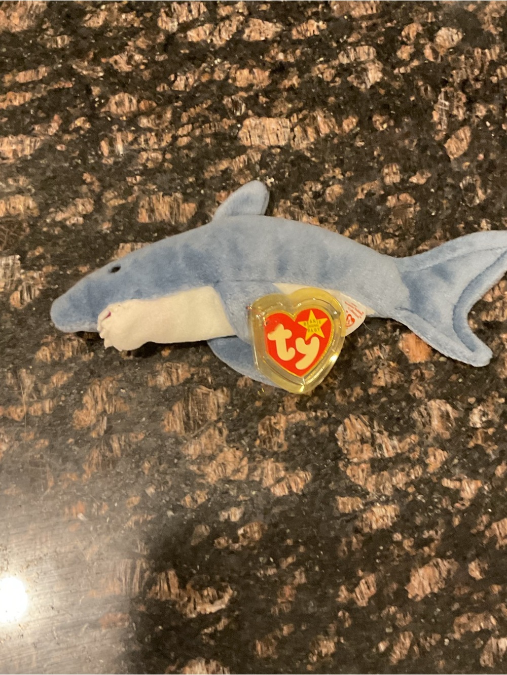 Ty Blue Shark Plush Beanie Baby